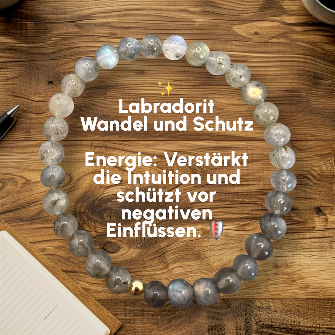 Labradorit Armband – Wandel &amp; Schutz ✨ | Handgefertigtes Edelstein-ArmLabradorit Armband – Dein Stein für Wandel und Schutz ✨
Erlebe die transformative Kraft des Labradorits und schütze dich vor negativen Einflüssen mit diesem einzigar