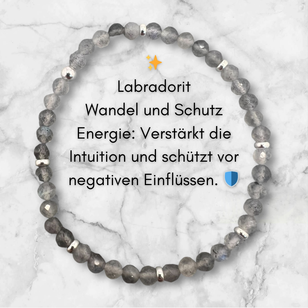 Edelstein Armbänder | Feine Eleganz – mit Zwischenperlen 4mm✨ Bestelle dein einzigartiges 4 mm Perlenarmband ✨
Wähle deinen Lieblingsedelstein, der dich im Alltag unterstützt, und kombiniere ihn mit dem Kettenmaterial deiner 