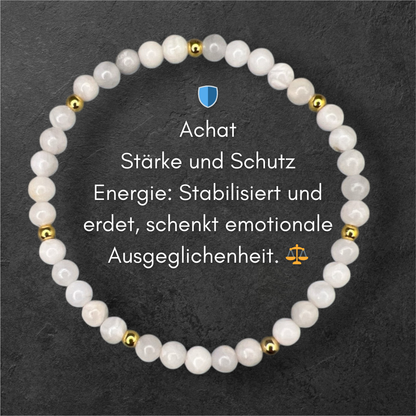 Edelstein Armbänder | Feine Eleganz – mit Zwischenperlen 4mm✨ Bestelle dein einzigartiges 4 mm Perlenarmband ✨
Wähle deinen Lieblingsedelstein, der dich im Alltag unterstützt, und kombiniere ihn mit dem Kettenmaterial deiner 