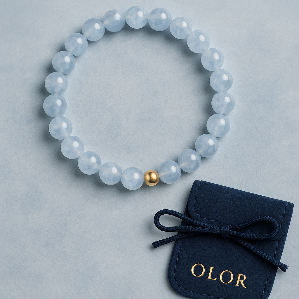 Aquamarin Armband – Gelassenheit &amp; Kommunikation | Handgefertigtes Edelstein-Armband