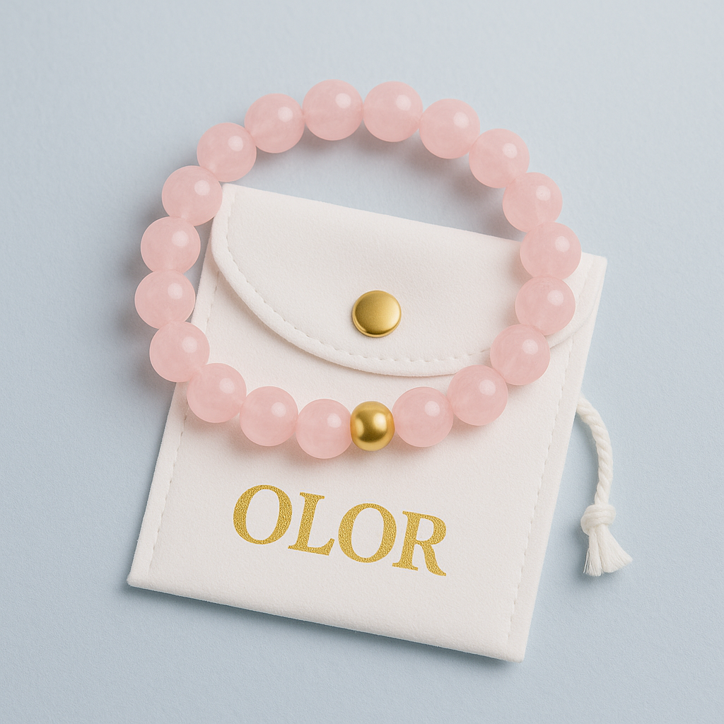 Rosenquarz Armband – Liebe &amp; Harmonie | Handgefertigtes Edelstein-Armband