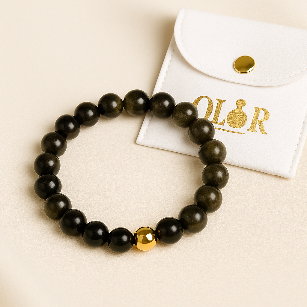 Goldobsidian Armband – Schutz &amp; Erdung | Handgefertigtes Edelstein-Armband